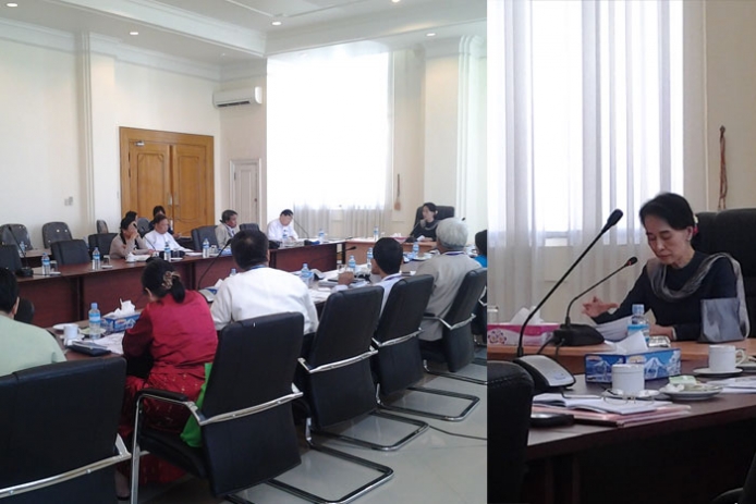 &quot;The Meeting of the Committee on Renovation and Upgrading the University of Yangon was held at Nay Pyi Taw, at (I-12), Hluttaw Building on 9.10.2013.&quot;